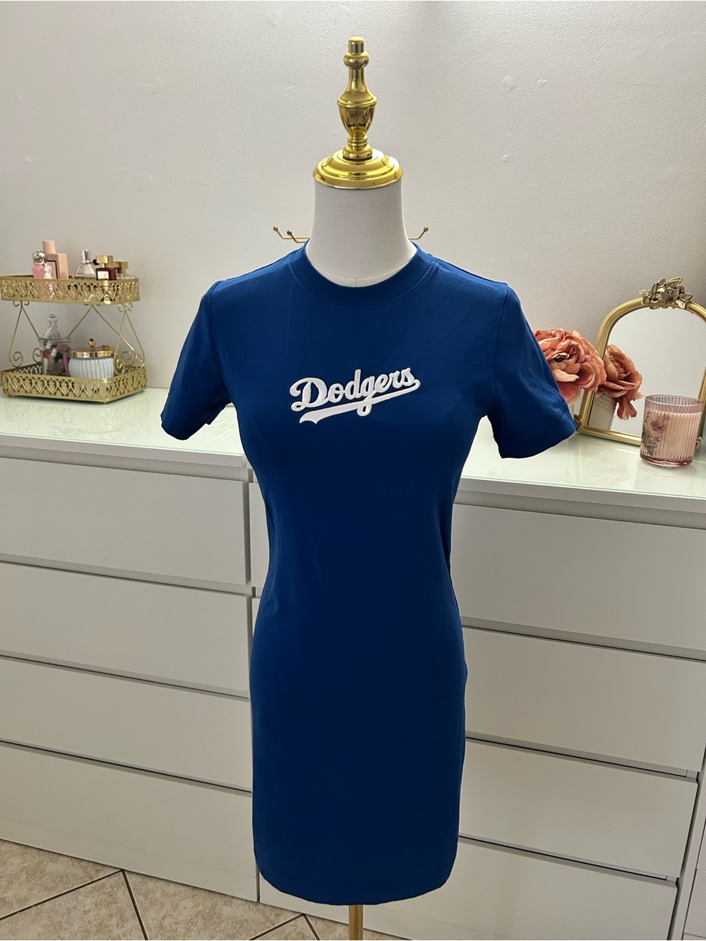 Dodgers Royal Blue Mini Dress - Official Team Logo